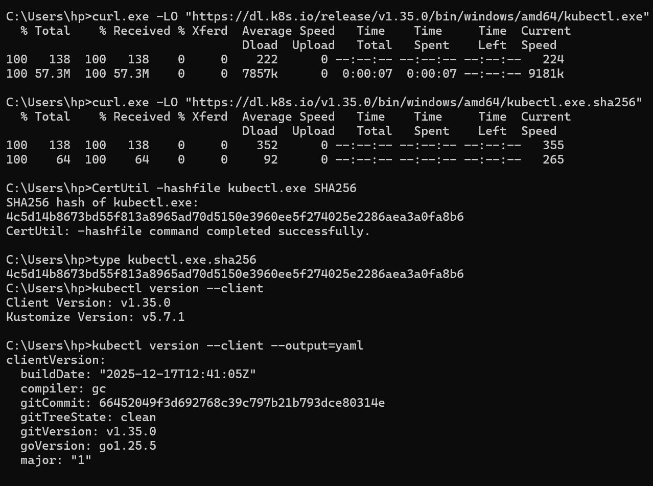 kubectl Installation